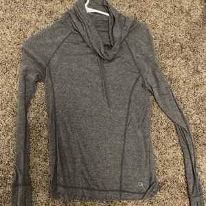 Gray Cowl Neck Light Weight Jacket